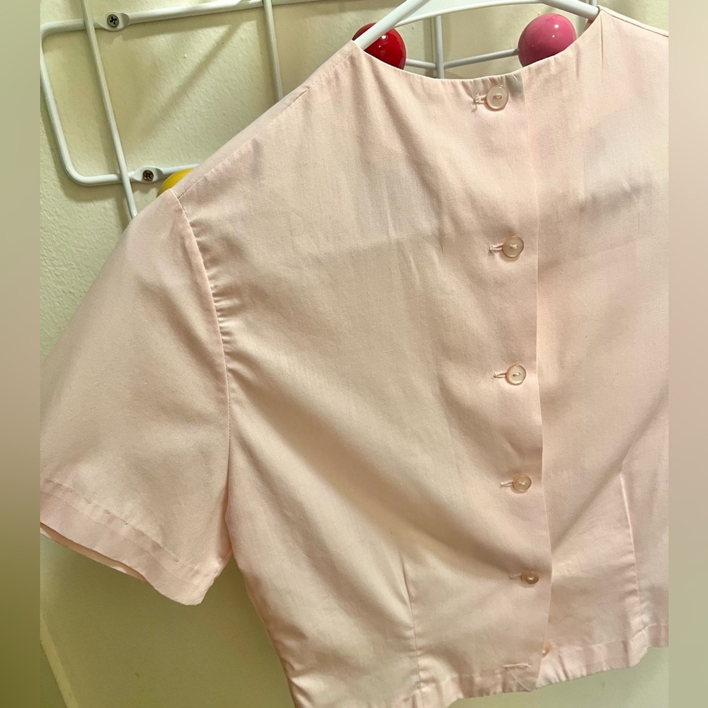 50s Vintage 🌺 Hand-Embroidered Blouse - Picture 5 of 5